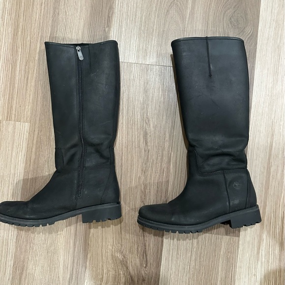 Timberland women’s Main Hill Tall Boot sz 8.5 Winter Waterproof boot A1RTG Black - Picture 6 of 16